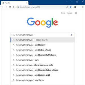 Looking at autofill on Google